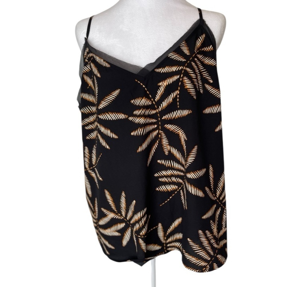 Tropical Print Sleeveless Adjustable Straps Cami Top Summer Casual Vacation XXL
